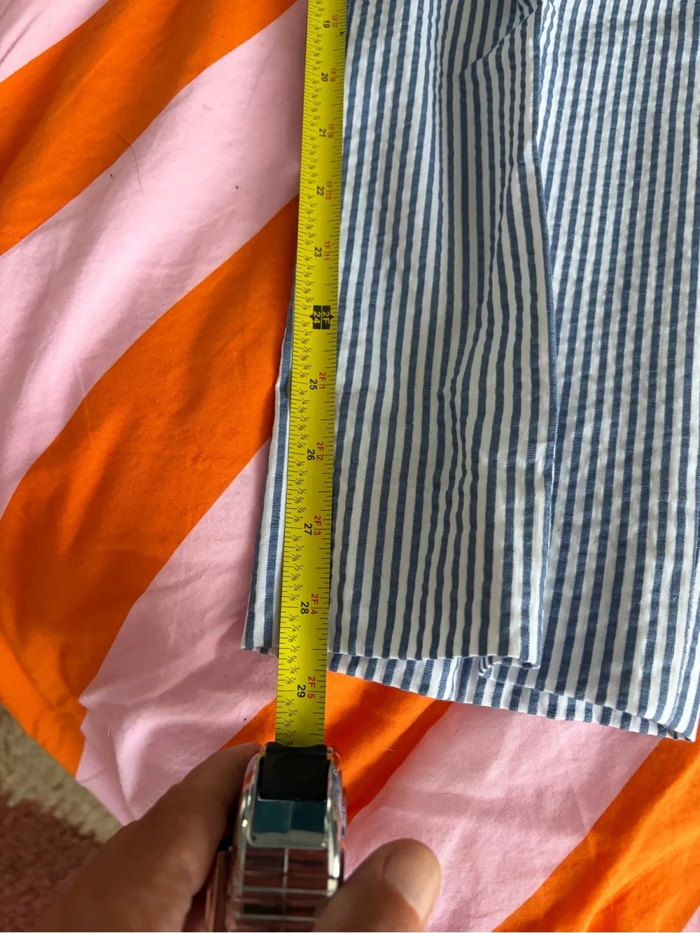 J. Crew Ludlow Seersucker Suit 36s pants 31x28